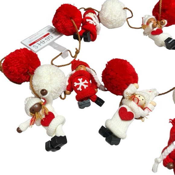 Ashland Set of 2- 6ft Nordic climber garlands for Winter/Holiday/Christmas decor - Picture 2 of 5